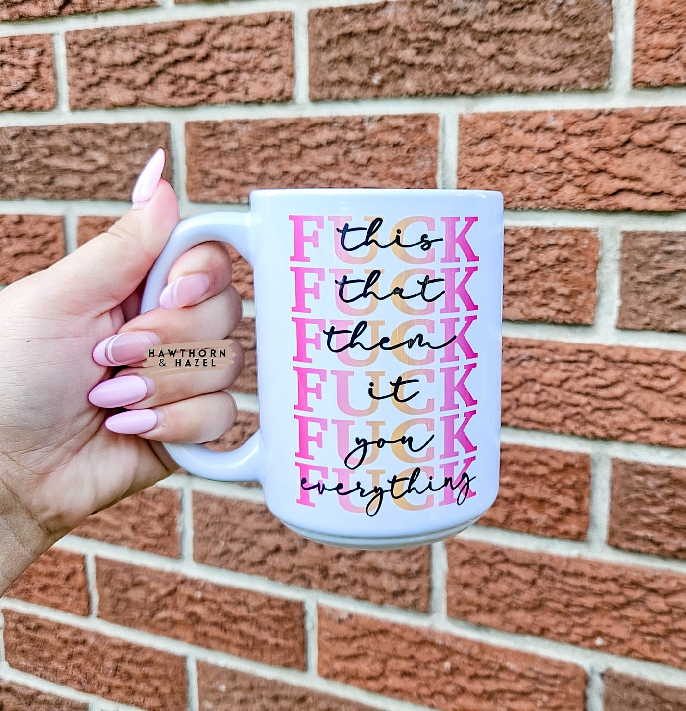 Fuck this & that-pink/orange