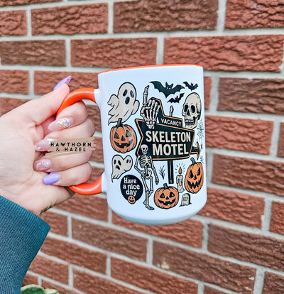 Skeleton Motel Mug